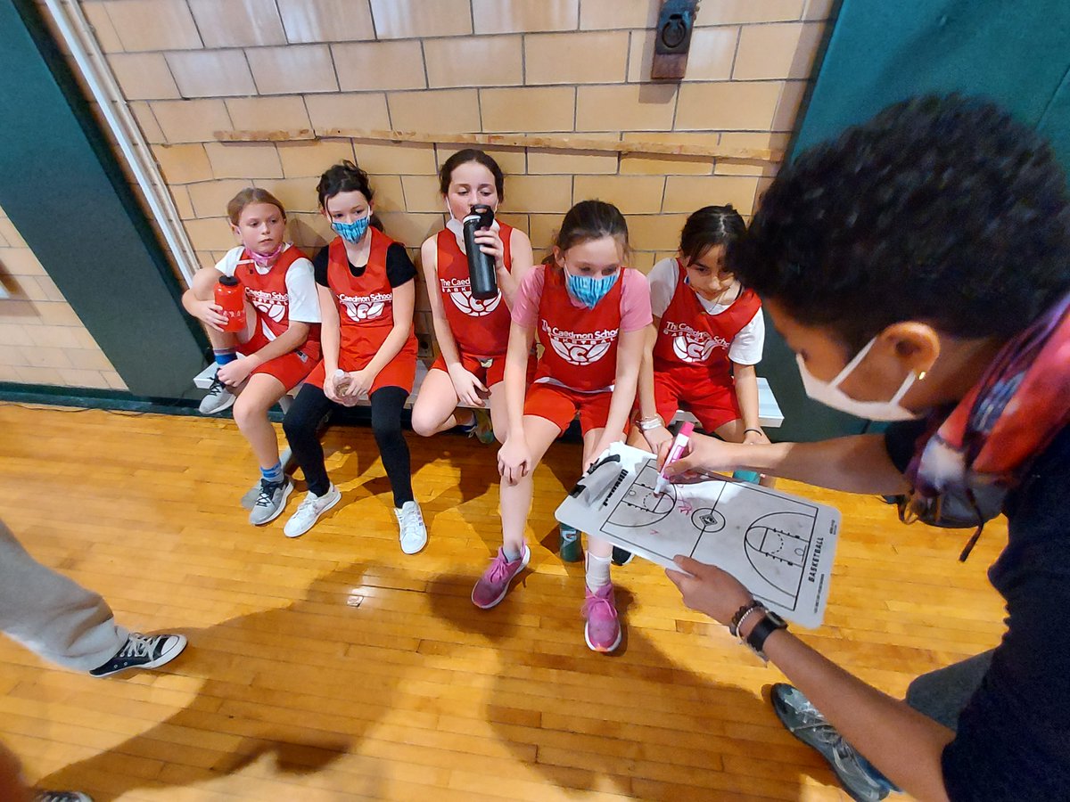 CaedmonBBall's tweet photo. Great leadership from Coach Trotter nearly brought home a victory. It was a tough one-point loss, but the Caedmon Storm are on the brink of some W's. #CaedmonBasketball #CaedmonPhysEd #TheCaedmonStory #CaedmonGrade5 #gothambasketballassociation https://t.co/LfxmfrIsYI