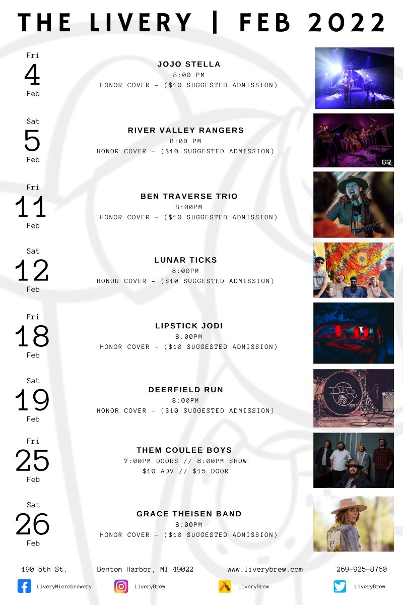 💥 Live Music at The Livery in February! 💥 - mailchi.mp/bfd4f3221228/a…