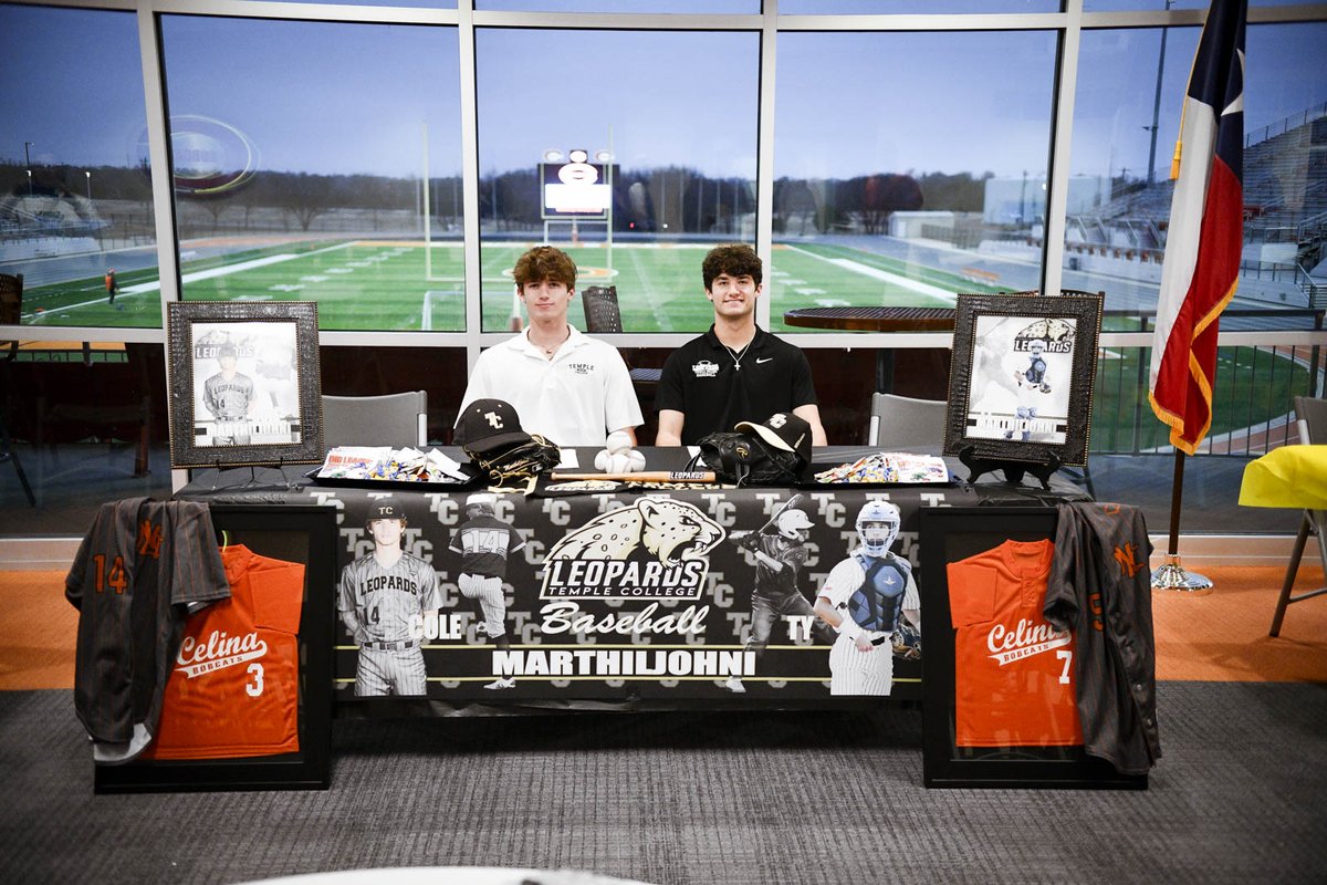 MJzoo5's tweet photo. Blessed beyond measure to witness my sons @TMarthiljohni and @CMarthiljohni committing to the next level @TC_Leopards Baseball. Thank you to the @CelinaISD coaches, teachers, teammates & mentors for helping us raise these young men! #Templebound https://t.co/MWi94ea9r6