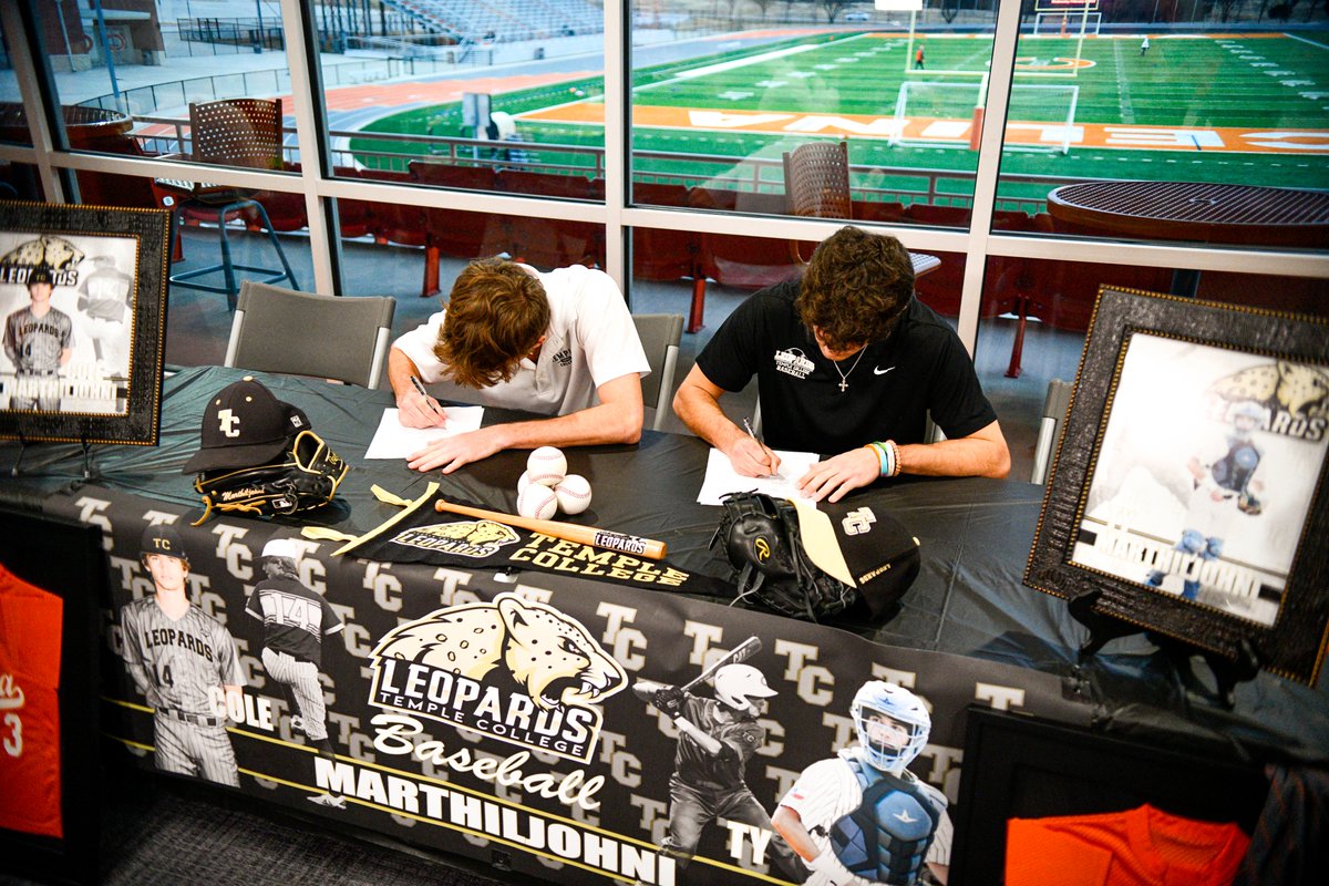MJzoo5's tweet photo. Blessed beyond measure to witness my sons @TMarthiljohni and @CMarthiljohni committing to the next level @TC_Leopards Baseball. Thank you to the @CelinaISD coaches, teachers, teammates & mentors for helping us raise these young men! #Templebound https://t.co/MWi94ea9r6