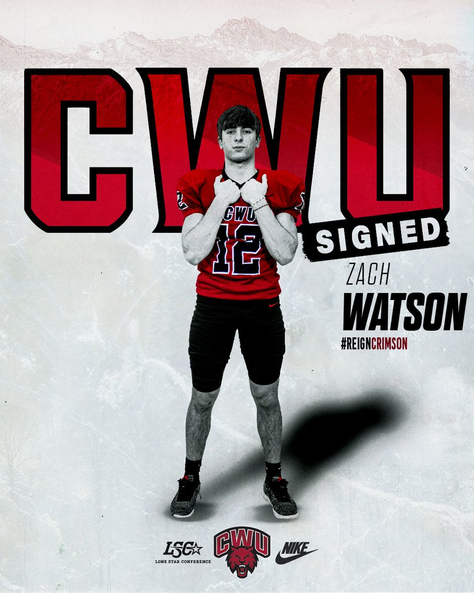 All-purpose ATH Zach Watson is the next signee for us. A product of Burlington, Wash., and the son of a CWU Hall of Famer, the younger Watson is headed to The 'Burg to make his own mark #RELENTLE22 #ReignCrimson