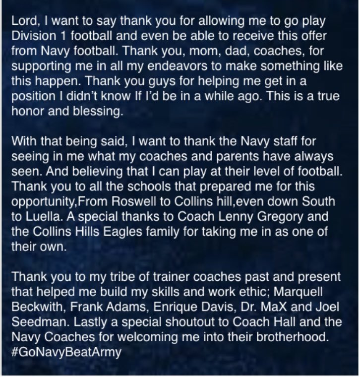 Ryan Stephens (@iamryancs) on Twitter photo Godโs Plan #Committed #Brotherhood #GoNavybeatArmy @NAVYCoachKen <a href="/NavyFB/">Navy Football</a> <a href="/D_WallCoach/">Jerrick Hall</a> <a href="/GregoryLenny/">Lenny Gregory</a> Godโs Plan #Committed #Brotherhood #GoNavybeatArmy @NAVYCoachKen <a href="/NavyFB/">Navy Football</a> <a href="/D_WallCoach/">Jerrick Hall</a> <a href="/GregoryLenny/">Lenny Gregory</a>