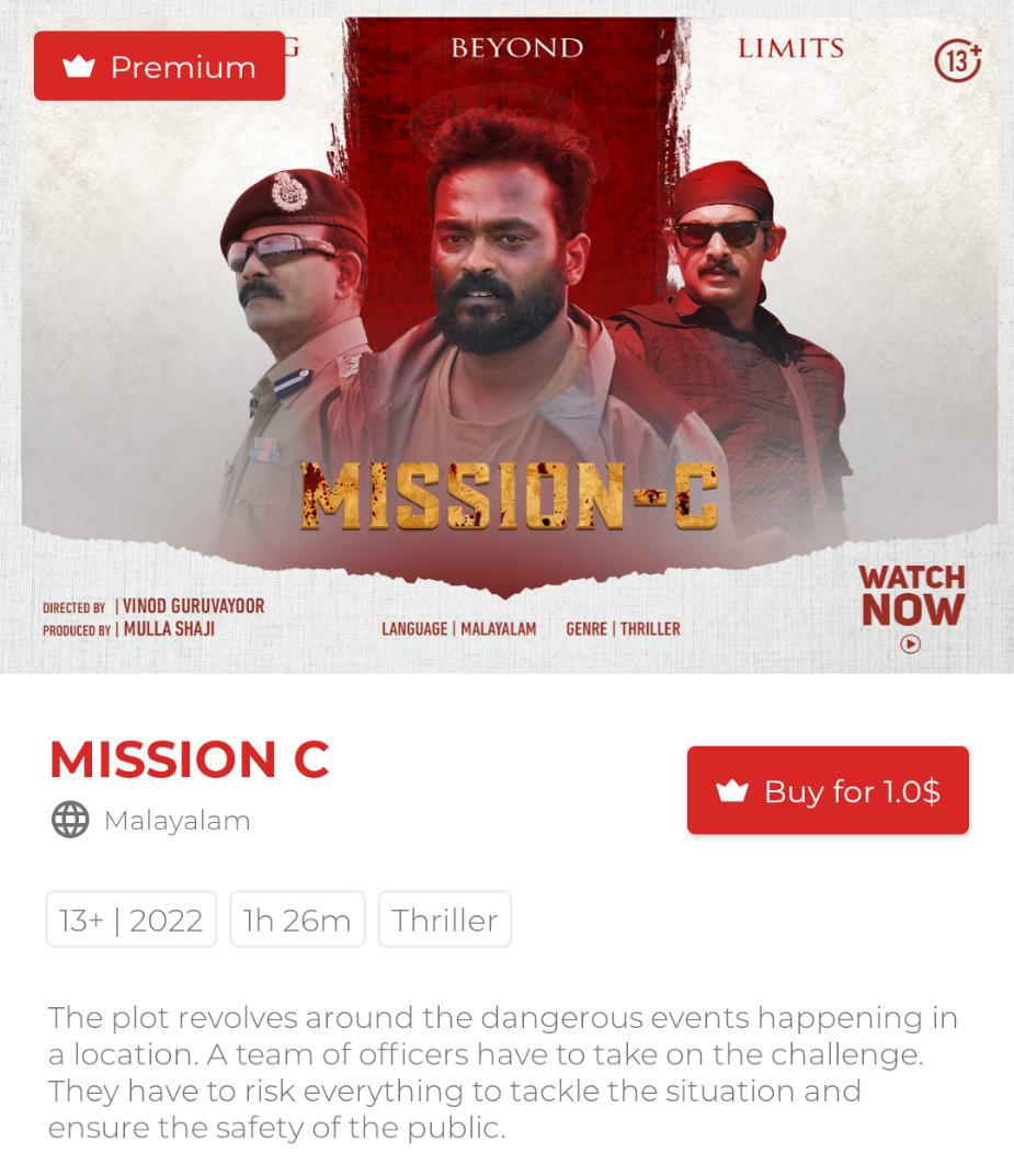 fresh_informs's tweet photo. #MissionC - Malayalam Movie Now Streaming On #NeeStream...!! https://t.co/5PlnRLcabq
