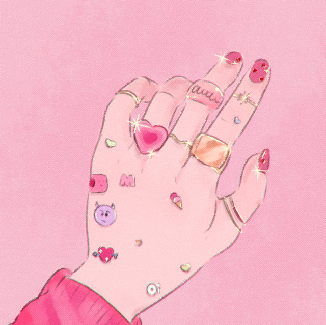 ring pink background jewelry simple background heart sparkle red nails  illustration images