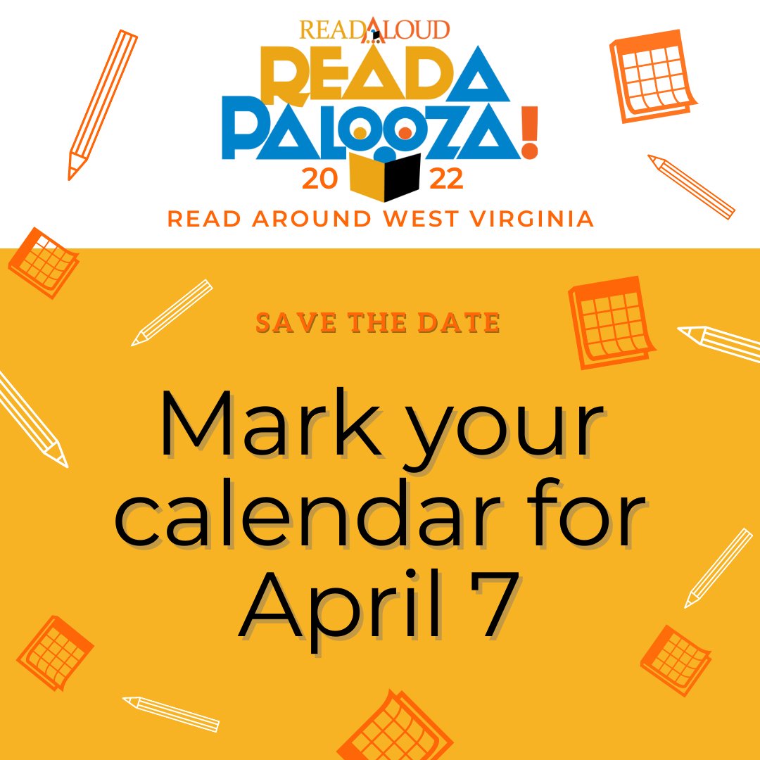 Save the date for our annual fundraiser, Read-A-Palooza 2022: Read Around WV, on Thurs. April 7 from 5:30-7:30. 🎉 Online and in-person at Taylor Books and satellite parties at other ind. bookstores around WV. Stay tuned for more details!