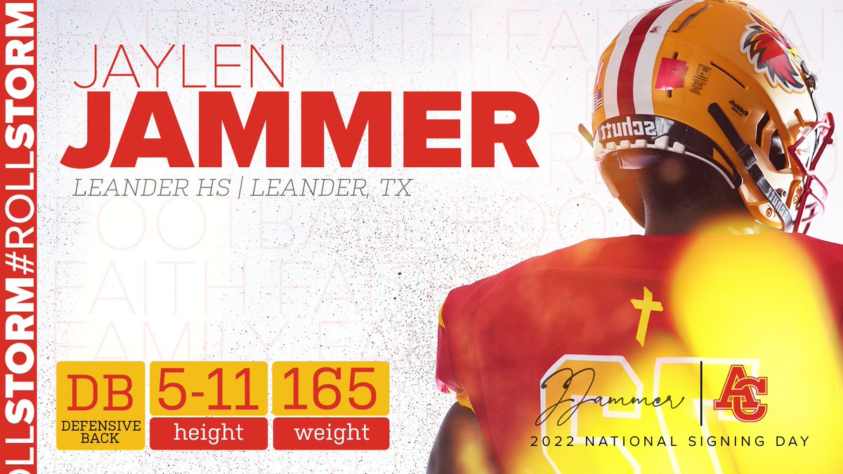 firestormfb's tweet photo. Welcome from the Class of 2022, DB Jaylen Jammer @JayJammer1   from @LLionsFootball TX! #NS22 #RollStorm #RNME https://t.co/ZyyF8Q7nb3