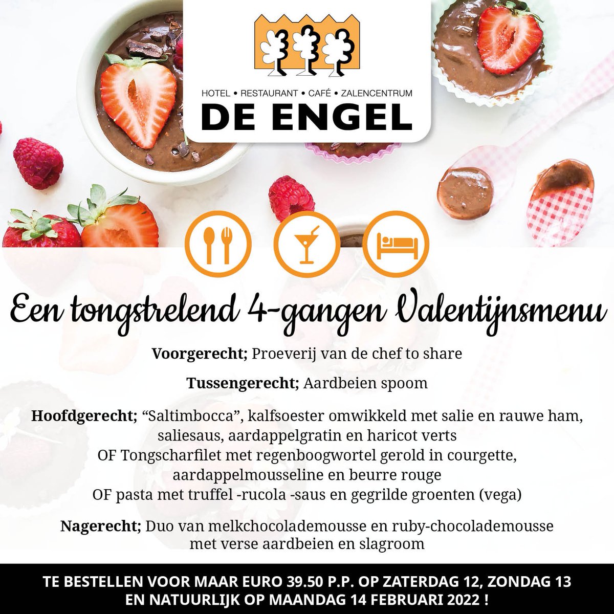 Heerlijk genieten met jouw (geheime) liefde in het weekend van Valentijn...#valentijnsdag #deengellisse #diner