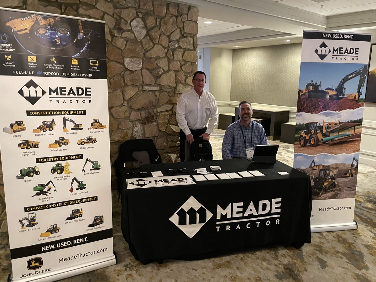 meade_tractor's tweet photo. If you are attending the 40th Annual Kentucky County Judge/Executive Association Winter Conference in Lexington today and tomorrow stop by our booth and see us. We always enjoy visiting with our county officials and leaders from throughout the state! #KCJEA #JohnDeereConstruction https://t.co/o9yTvHNpiM