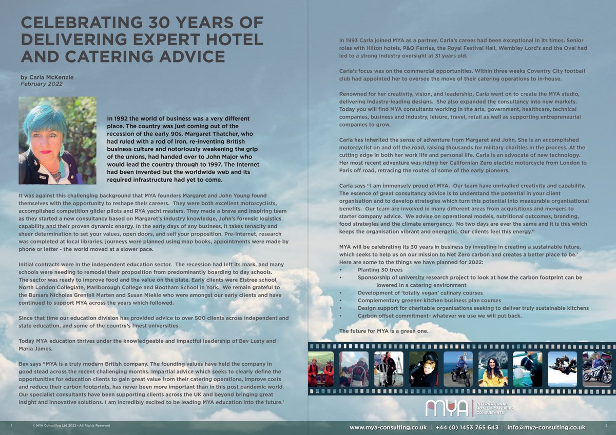 MYAconsulting's tweet photo. MYA is celebrating 30 years of delivering expert hotel and catering advice! It's a huge milestone for such a dedicated and vibrant team, led by MD Carla McKenzie
https://t.co/BItGEgQl0i
#independent #catering #advice #birthday #thirtyyears #threedecades #celebration https://t.co/qYwvBtjLH2