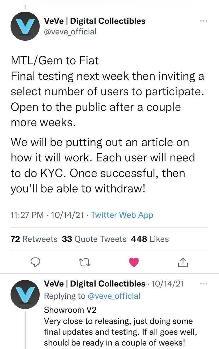 Yunior72259794's tweet photo. @veve_official @ecomi_ @veve_official how close are we to everything that’s been coming? Are we still a few weeks away? https://t.co/R2JCoSIwV4