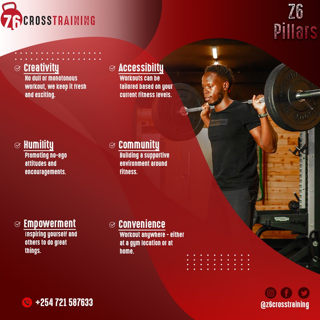 Z6CrossTraining's tweet photo. The 6 Pillars of Z6
#Z6ers #fitnesskenya #fitnesske #fitness254 #gymkenya #gymke #gym254 #weightliftingkenya #crossfitkenya #crossfitke #crossfit254 #publicity254 #madeinkenya #buykenyabuildkenya #buykenyajengakenya #buykenyanbuildkenya

Moses Kuria Jimmy Wanjigi Kitengela #Mejja https://t.co/w155CNSA9j