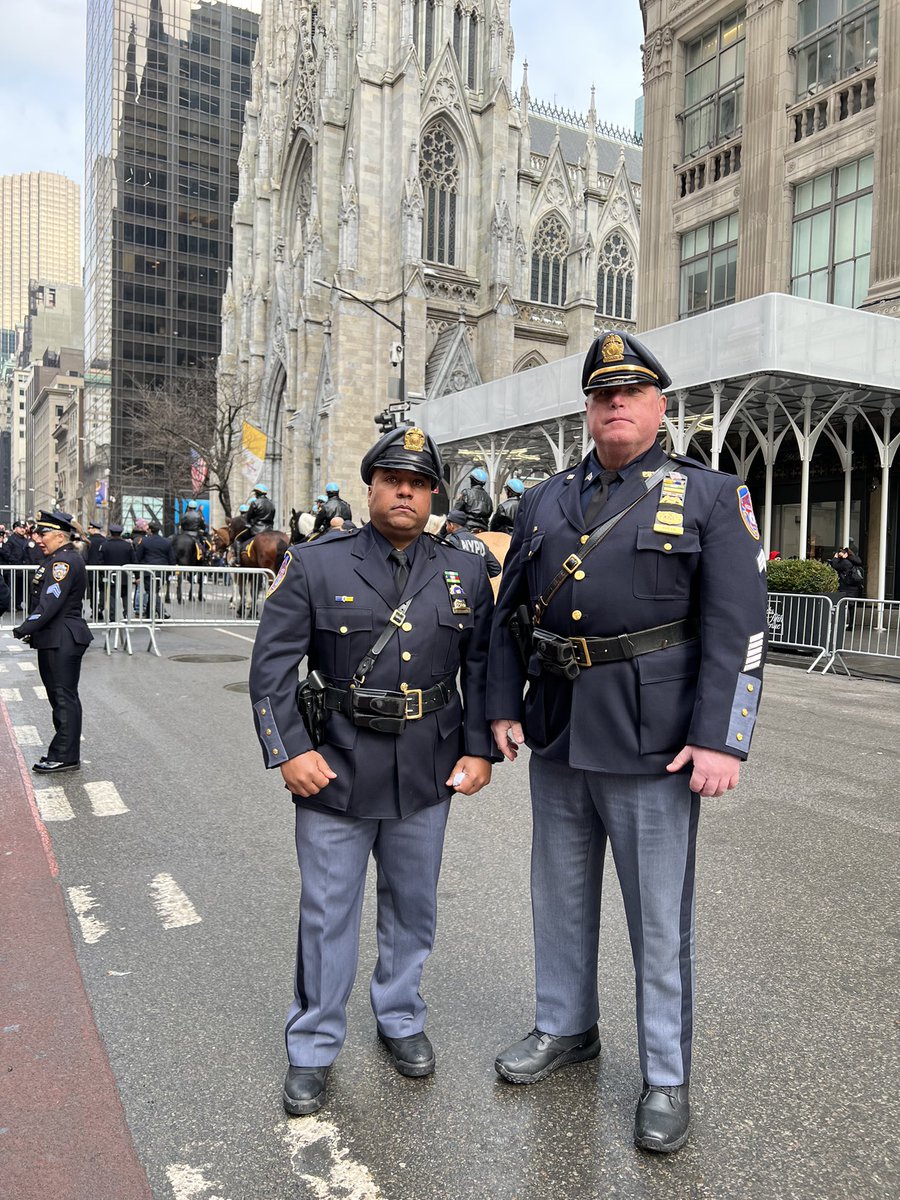 PBA President Hagan &amp; VP McClendon in NYC for funeral of PO Wilbert Mora