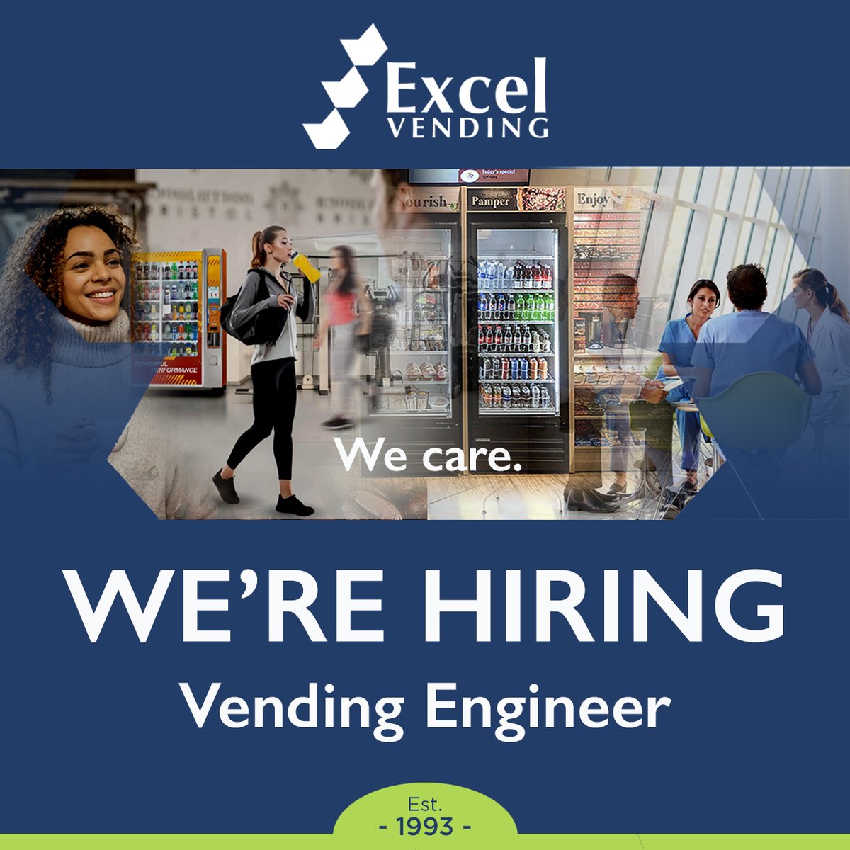 ExcelVendingLtd's tweet photo. WE'RE HIRING A VENDING ENGINEER

FULL JOB DETAILS HERE: https://t.co/lUmLR3BgNd
OR SEND YOUR APPLICATION TO: info@excel-vending.co.uk https://t.co/TJFtPIbHOU