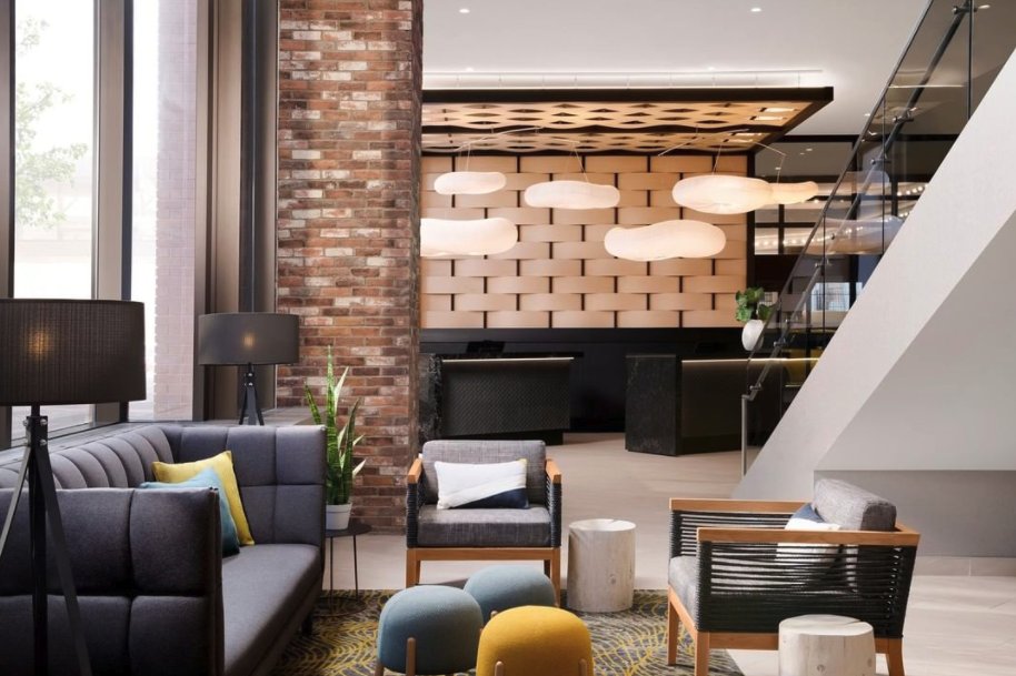 Our lobby is the perfect spot to relax and read the newspaper while you enjoy your morning coffee! ☕️