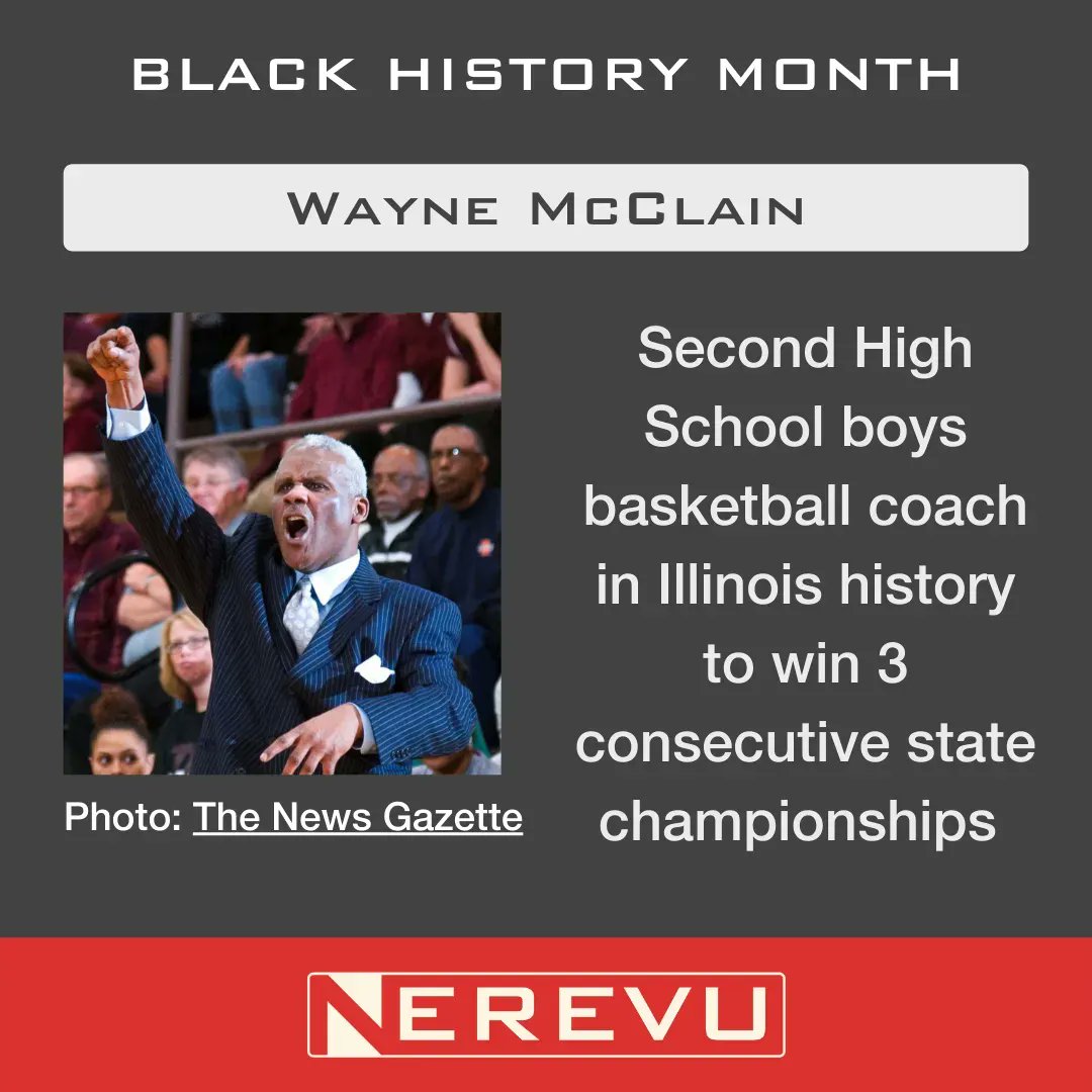 Today we celebrate Wayne McClain. As the Manual High School boys basketball Head Coach, McClain was the second coach in <a href="/IHSA_IL/">Illinois High School Association #IHSA</a> history to win 3 consecutive state championships.

Photo: <a href="/news_gazette/">The News-Gazette</a> nere.vu/34tBL89

#blackhistorymonth #peoria #manual