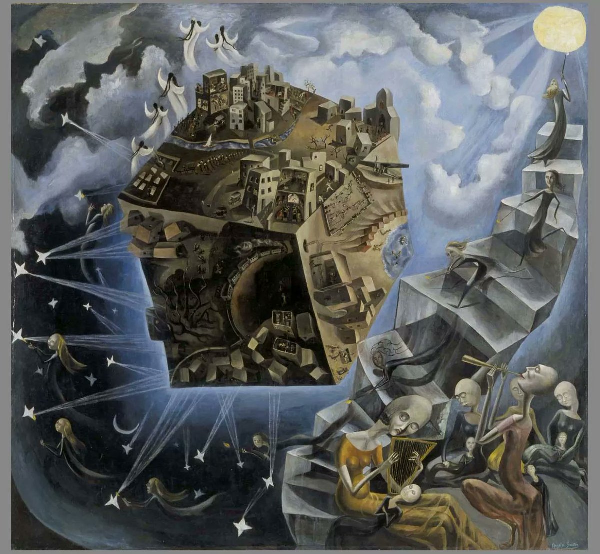 Claramore_'s tweet photo. Tenía 18 años, pero su juventud no le impidió inmortalizar su mundo, con todo lo que había visto 🌎

Así fue como, pincel en mano, Ángeles Santos dio vida a una obra maestra. "Un mundo", hoy expuesta en el @museoreinasofia, desató pasiones entre los intelectuales de su época. https://t.co/4YDO2PMZGG
