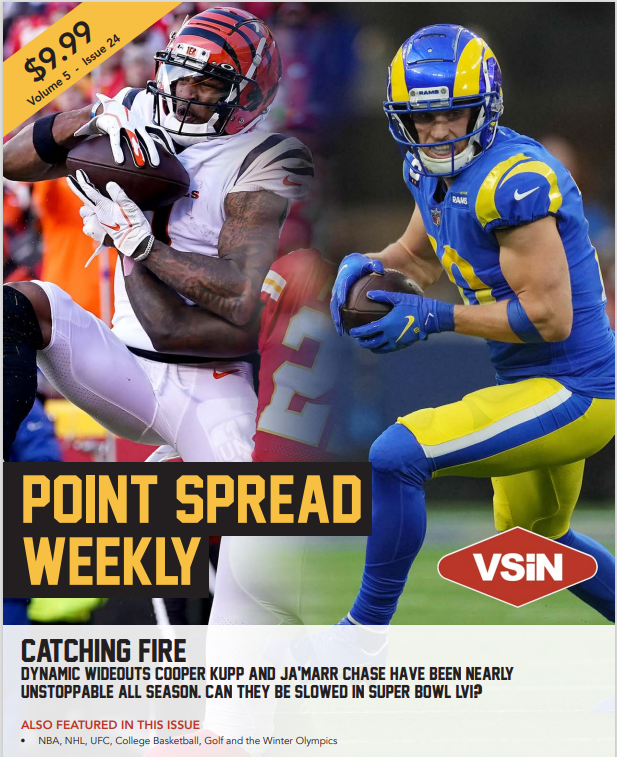 VSiNLive's tweet photo. The legendary @brentmusburger is centerstage for this week's #PointSpreadWeekly... The #PSWCoverJinx is postponed until next week's issue. π #Download β https://t.co/J9PQoaeHXl (π²) @BFawkes22 | @SteveMakinen | @Bill80 https://t.co/snDnUh2e84