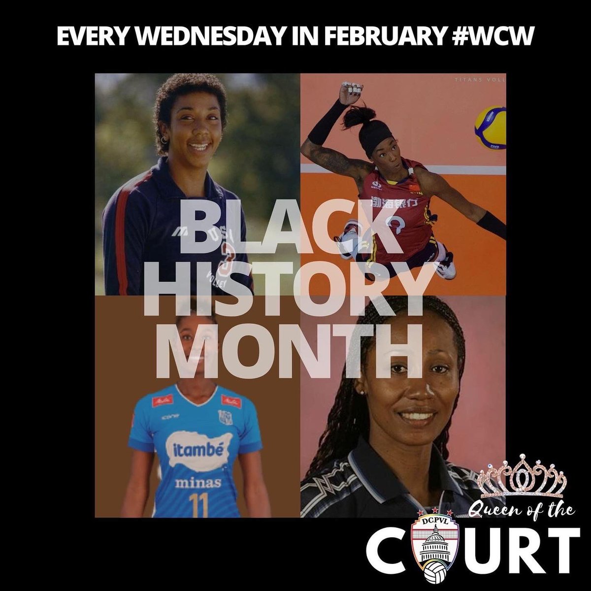 DCPVL's tweet photo. It's time to highlight our first Queen of the Court!

Destinee Dante Washington (Hooker) is an American indoor volleyball player. She is a 6 ft 4 in opposite attacker. Hooker was a member of the United States women's national volleyball team. 

#queenofthecourt https://t.co/atBjX4m4CQ