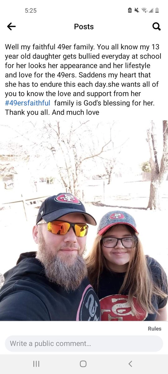 Michael49erfan's tweet image. Faithful 49er family. I'm asking you from one faithful to another. Please help me get my daughters story out there to be heard. Her dream is to talk to a 49er player. I made this post to show her there is kindness and love in the world. Help share the love and her story God bless