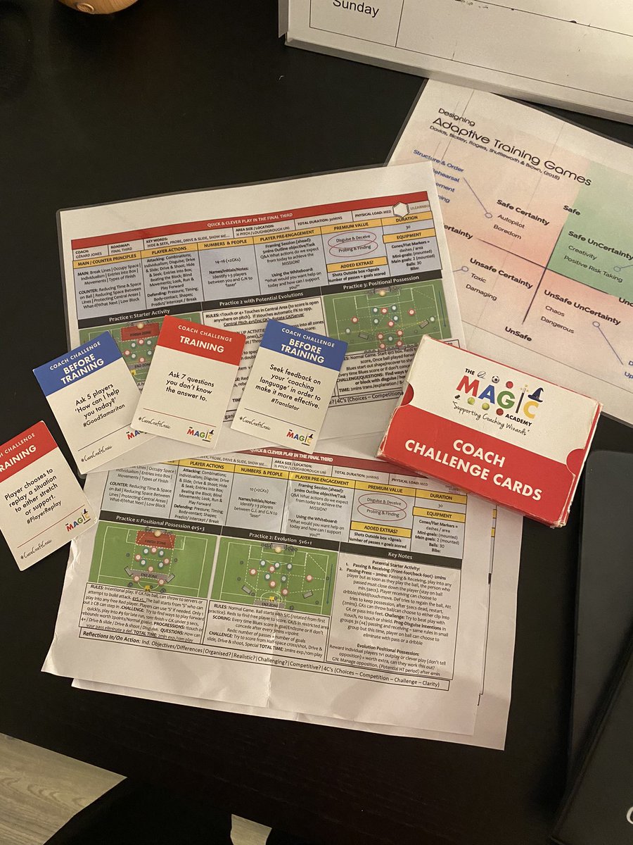 coachesclubh's tweet photo. Enjoyed delivering a session today working with high performing University student-athletes in Quick & Clever Play in the Final Third principles
Great to use some @TheMagicAcad #CoachChallenge Cards, two of these were picked out by the players #PlayerLearning #SettingChallenges https://t.co/90PVp1DZhJ