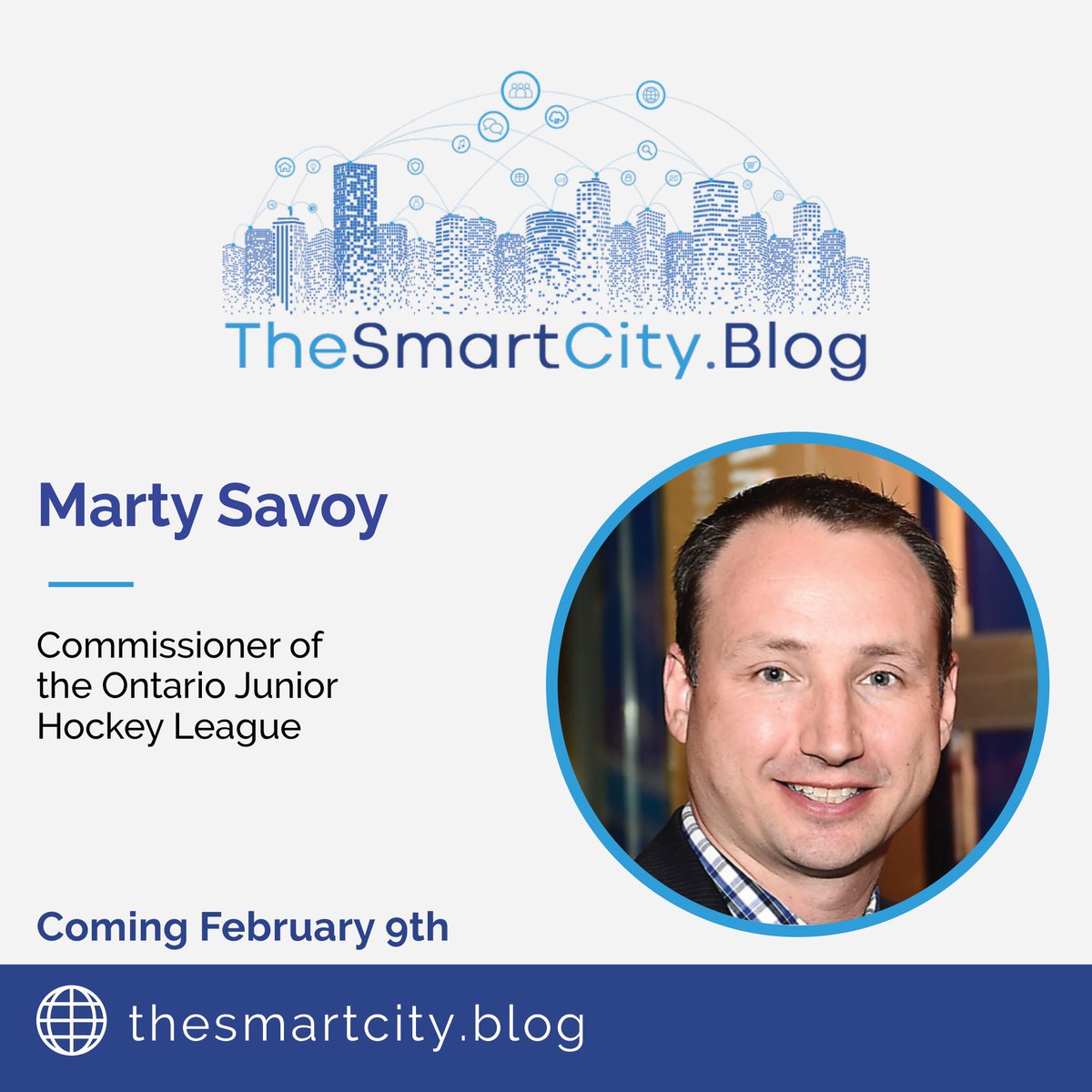 SmartCityPod's tweet photo. Marty Savoy @OJHLOfficial Commissioner will be the next guest speaker on https://t.co/qSBXmJudLK podcast on February 9th, and will talk about the #Impact of COVID-19 on the #Future of #Sports.

https://t.co/oseUKxqFLF https://t.co/PTPloqnpTP
