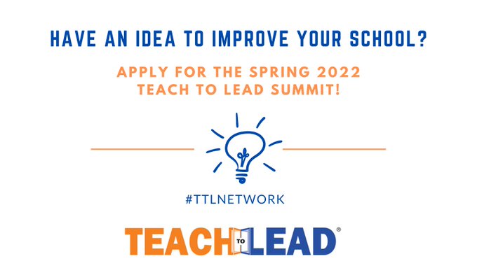InspireTeach's tweet photo. The @TeachtoLead summit is now accepting submissions from educators across the country! A great opportunity to reflect, collaborate, and take action with other teachers. Read more and share your ideas here: https://t.co/YMSm1KfW2b #TTLSummit #TTLNetwork https://t.co/cGm40cF3nm