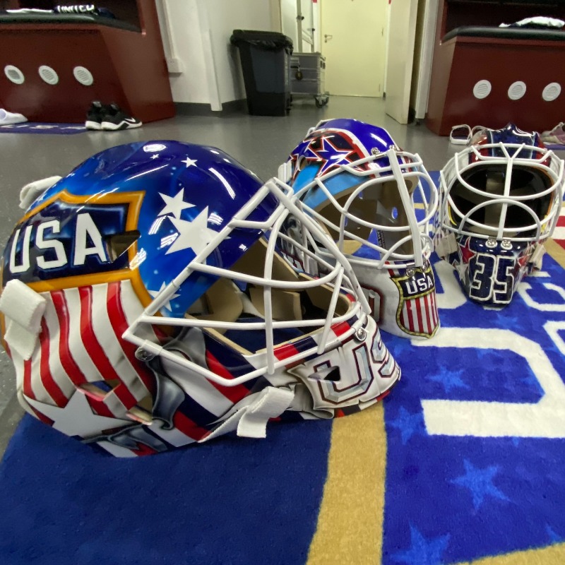 usahockey's tweet photo. 🔥🔥🔥

Learn more about the design inspiration of the U.S. Olympic Women's Team goalie masks.

#TeamUSA | #WinterOlympics | #GoalieNation