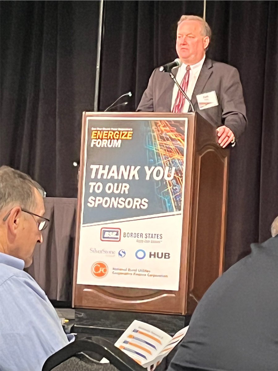 SDCoopPower's tweet photo. Great to be attending this year's Energize Forum. Thanks to @EastRiverCoop's CEO Tom Boyko (pictured speaking at the podium) for the invite! #SDPower https://t.co/vMt5HuLMbq