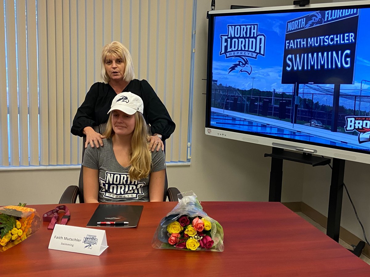 WPBF25News's tweet photo. Swimmer Faith Mutschler is off to North Florida! #WPBFSigningDay https://t.co/2IRIMyAEsg