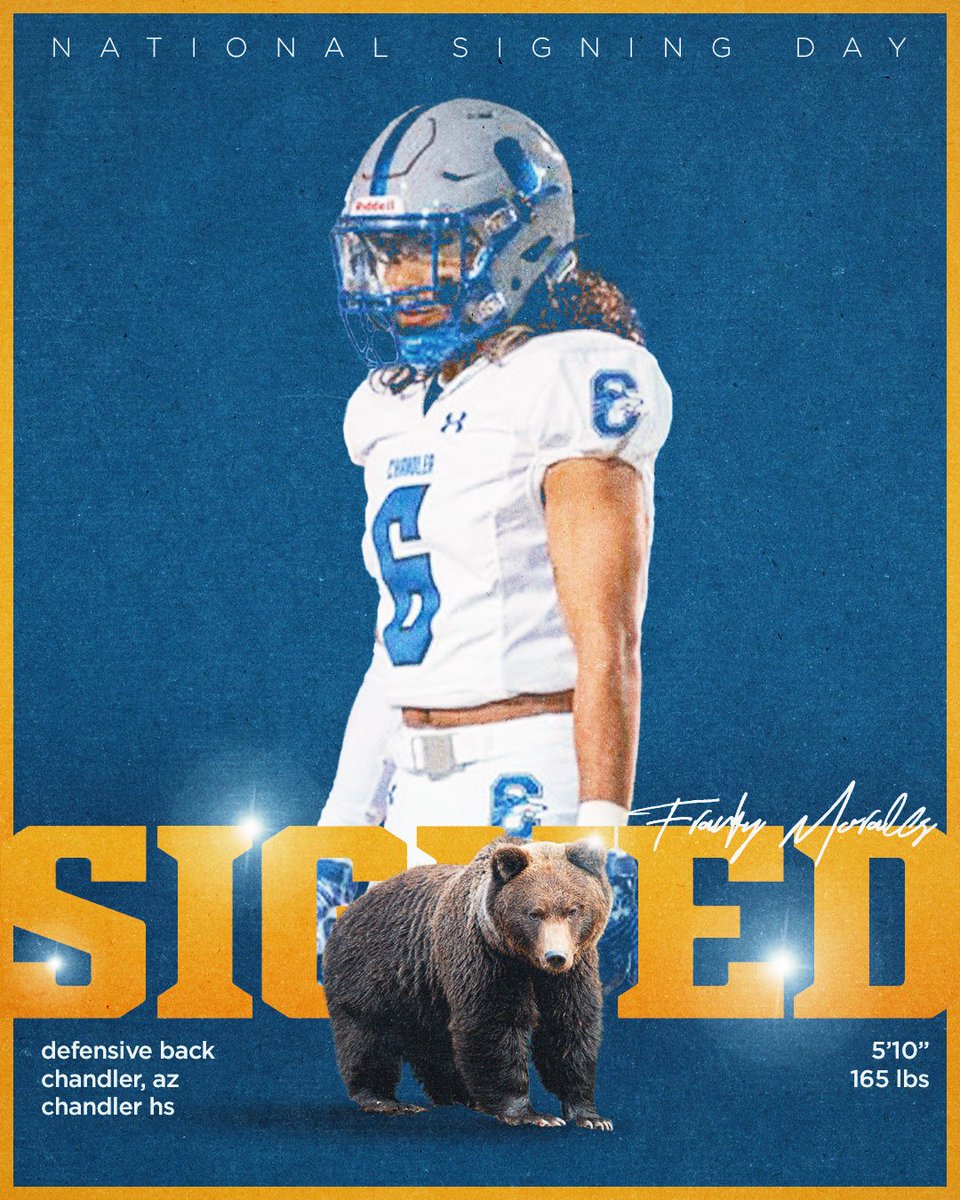 UNC_BearsFB's tweet photo. 🚨 New Bear 🚨

Welcome to the Bear Family @FrankyXMorales! 

#GetUpGreeley🐻🏈 https://t.co/o8tTCuBAlU