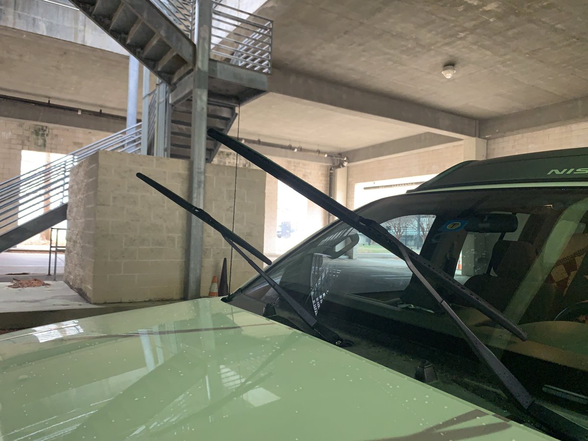 KyleWeather's tweet photo. Quick Tip:

If you park outside, leaving your wipers up will make it easier to get ice off of them if/when you need to drive. And they won’t get frozen to your windshield.

#wfaaweather https://t.co/8b3v0xg5v9