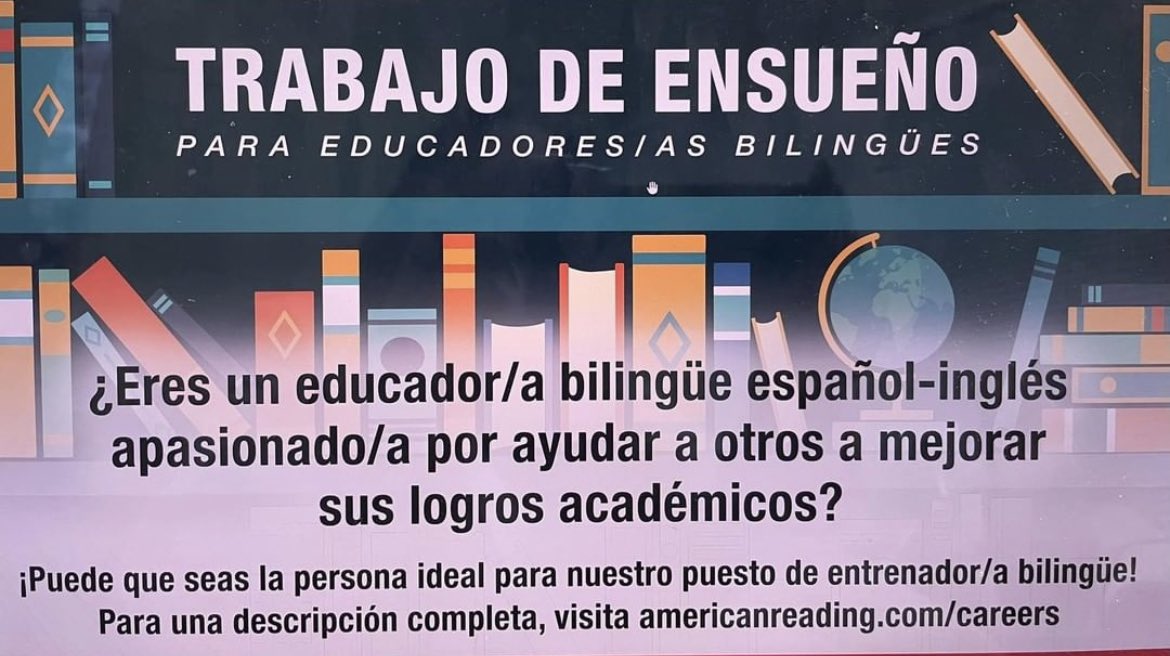 Please help us spread the word!!! We are looking for talented dedicated driven Bilingual Educators to help us achieve our mission- every student in the country reading on or above grade level in one or more languages! <a href="/AmericanReading/">American Reading</a> <a href="/elizavet_rivera/">ELIZAVET RIVERA</a>