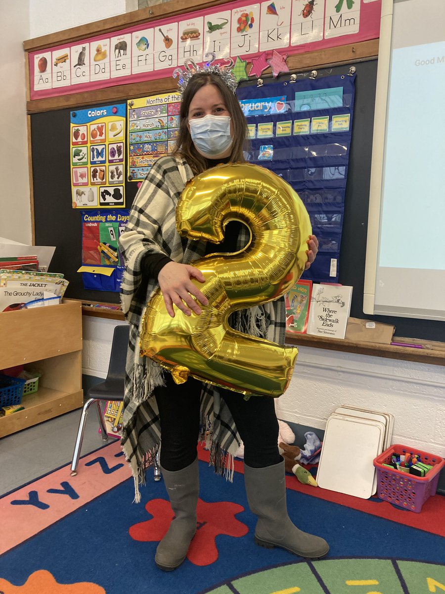 Celebrating Twos-Day in Kindergarten! #2222 #February2 @jenpooreri @CharihoRegional