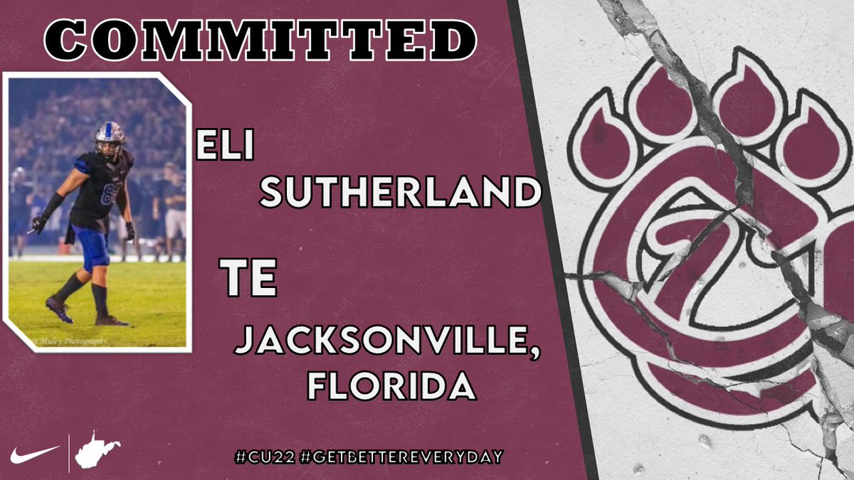 Welcome to Athens, Eli Sutherland!! 

TE | 6'1 | 240 
Jacksonville, Florida 
Bartrum Trail High School 

#CU22 🐾🐾
