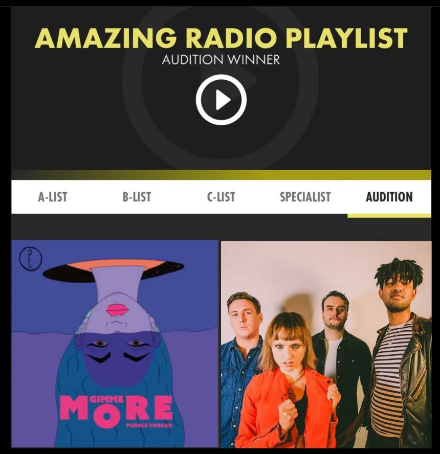 Purple_Thread's tweet image. WE WON!!!!

Thanks to all of you that voted in @amazingradio's Audition poll, we're now going to be featured on their main daytime playlist!!

We'd like to thank @charlieashcroft for giving us the chance to be on the show and each of every one of you that voted ❤️

Big love,
PT x