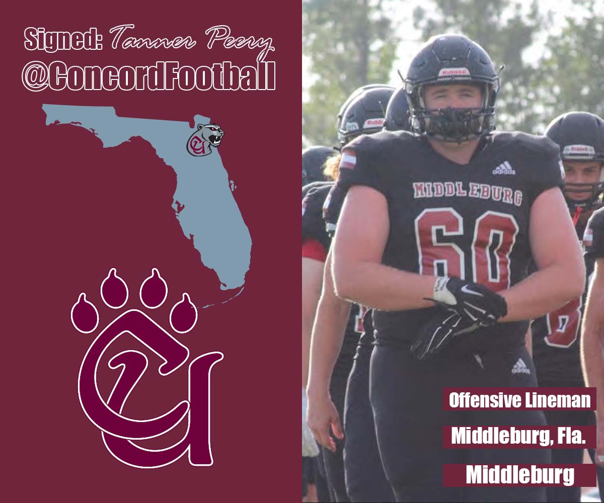 cumountainlions's tweet photo. .@ConcordFootball signee: Tanner Peery (Offensive Lineman, Middleburg, Fla., Middleburg) https://t.co/WlccvRZtRc