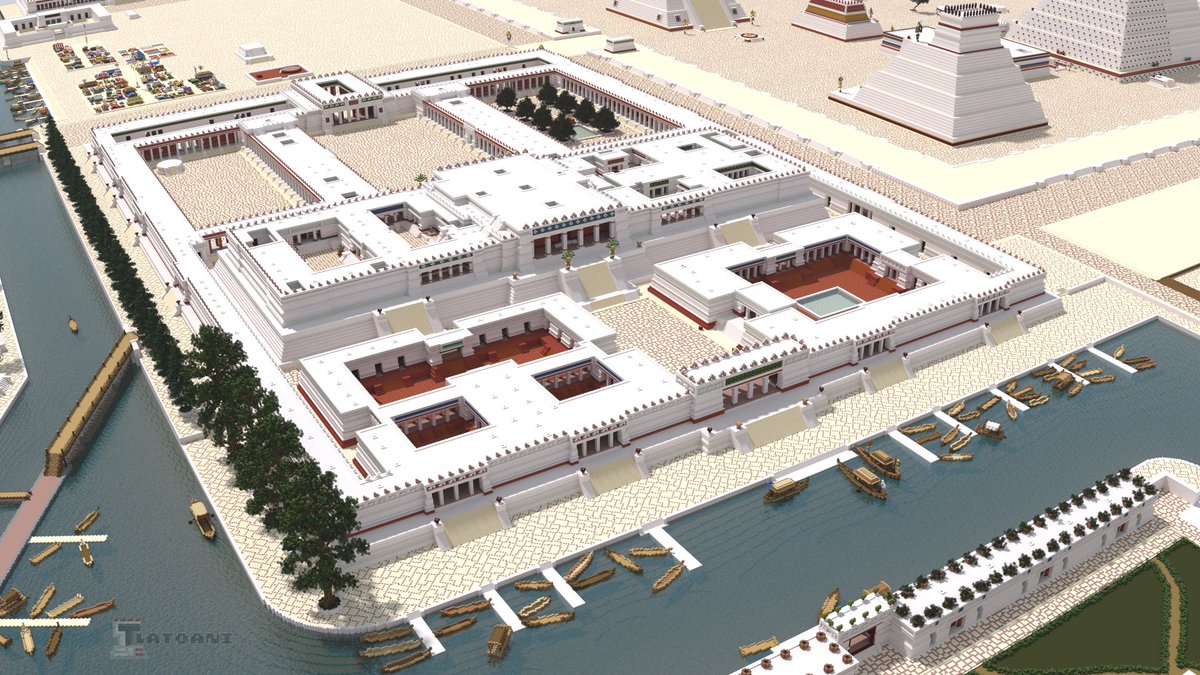 TlatoaniCraft's tweet image. [Minecraft] Tenochtitlan: Palace of Motecuhzoma II, nowadays National Palace (Palacio Nacional)
• Eastern facade
• Main courtyard
• Throne Hall