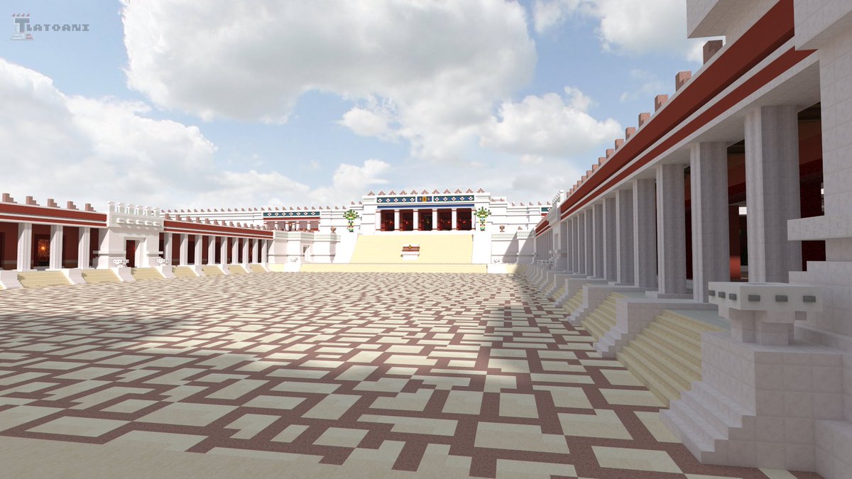 TlatoaniCraft's tweet image. [Minecraft] Tenochtitlan: Palace of Motecuhzoma II, nowadays National Palace (Palacio Nacional)
• Eastern facade
• Main courtyard
• Throne Hall