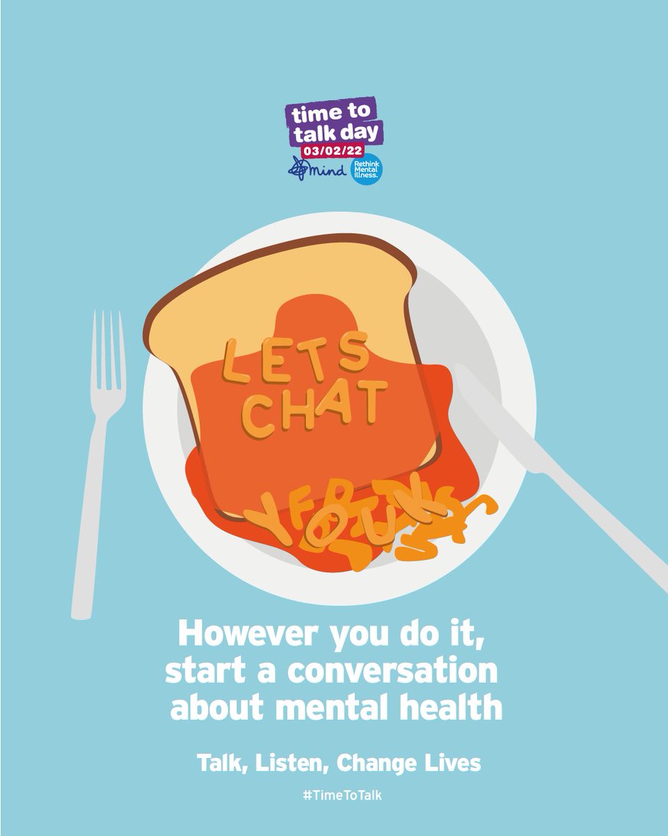 It's Time To Talk on Thursday 3rd February 2022, a chance for all of us to be more open about mental health - to talk, to listen, to change lives. #TimeToTalk #mymindshop #mindblaby