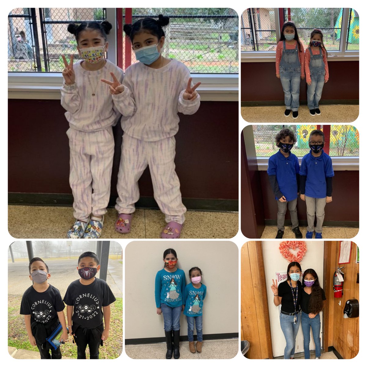 CorneliusElem's tweet photo. Starting off out 1st annual Math Spirit Week! 🧮 SEEING DOUBLES! 👀#Twinning @CorneliusElem https://t.co/zS7Mpbe2ni