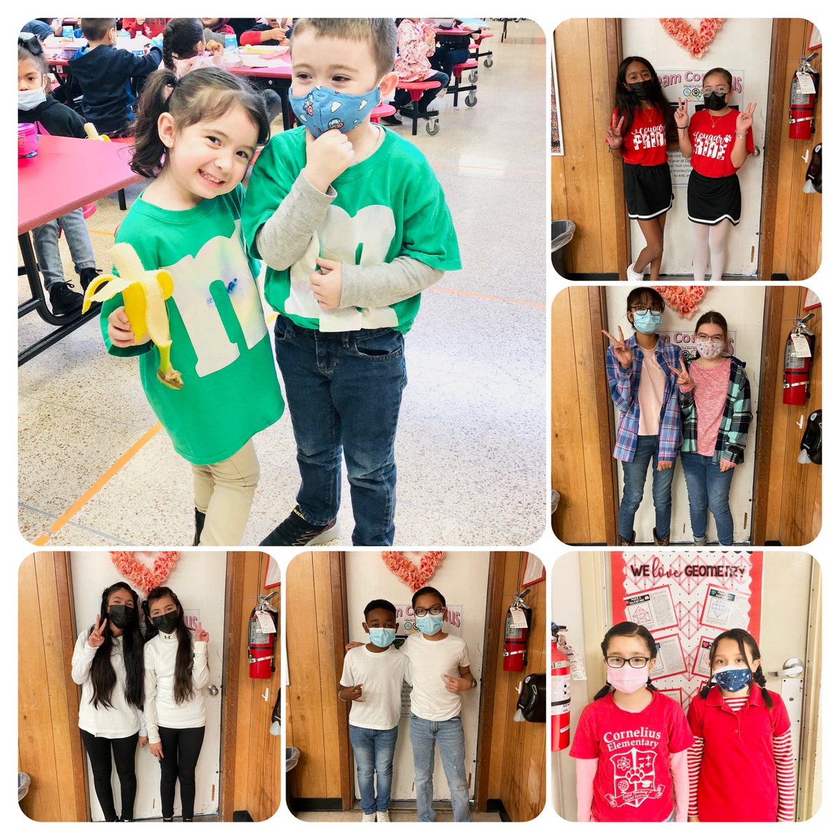CorneliusElem's tweet photo. Starting off out 1st annual Math Spirit Week! 🧮 SEEING DOUBLES! 👀#Twinning @CorneliusElem https://t.co/zS7Mpbe2ni