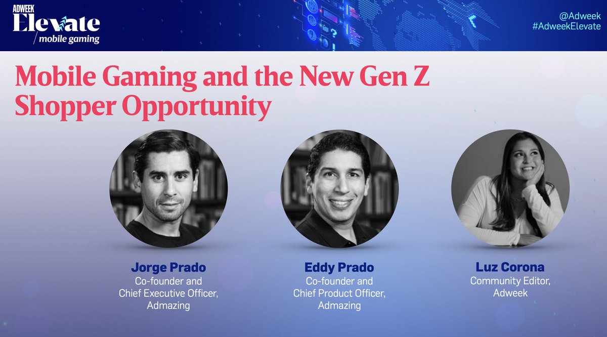Adweek's tweet photo. Next, @BeAdmazing co-founders Jorge and Eddy Prado explore how Fortune-50 brands are experimenting with custom content to grow sales, the opportunity around the gaming shopper, what they predict for this next era of advertising and more. #AdweekElevate https://t.co/bCsTIGeLgx https://t.co/U3boSiTMmf