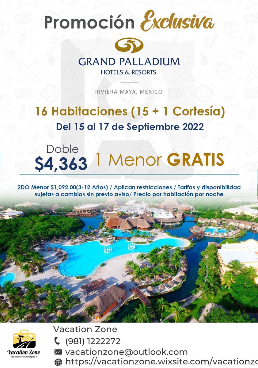 vacationzonemx's tweet photo. El complejo Grand Palladium Riviera Resort And Spa está ubicado en la bahía de Kantenah, a 84 kilómetros al sur del aeropuerto internacional de Cancún, a tan sólo 30 kilómetros al norte de la zona arqueológica de Tulum.
#LasMejoresVacacionesParaTí ❤️ https://t.co/zOV1J7cxb4