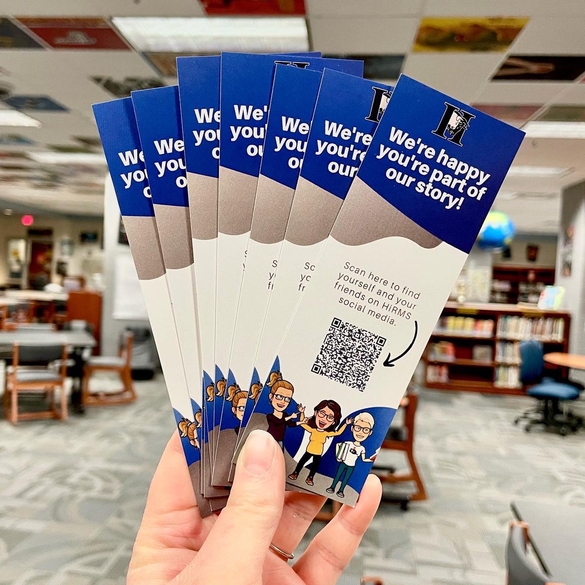 HiRMS_library's tweet photo. Get YOUR bookmark when you come to the MC—just let us know when you’re excited about new #ridgereads📚 or you and your friend are #mavbookbuddies or you see a teacher in a #libraryreunion—we want to share it all!

@hickoryridgemid https://t.co/p8SgvROgl4