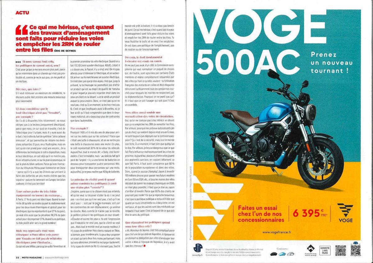 vogemotofr's tweet photo. Avez-vous vu passer la Voge 500 AC dans Moto magazine ? 🙂
#Voge #Dip #500AC #moto #motomagazine https://t.co/1Qb53QXko8