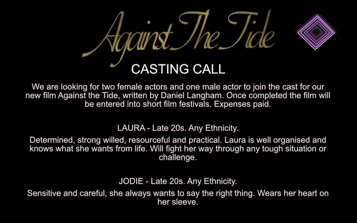 within_frame's tweet photo. CASTING CALL! 👇🏻
We’re still looking for people for our new film Against the Tide. Get in touch!
Email- withinframeproductions@outlook.com for the self tape audition script.
#casting #castingcall #film #northern #actors #castingcallout https://t.co/1a86b724S0