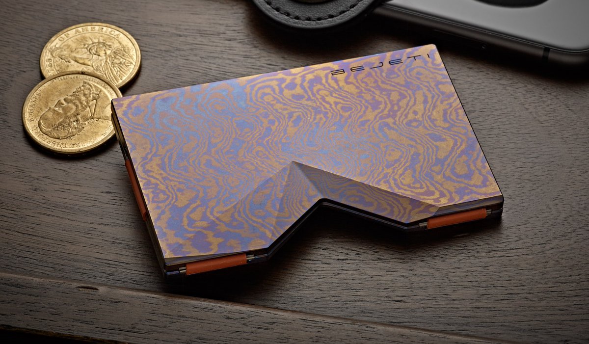 bejetiwallets's tweet photo. Within Numerology, 22 is referred to as the “Master Number” due to its powerful pulsations. Celebrate 2.2.22 with the #Bejeti number22 all Titanium Damascus wallet.
#luxurywallet #supernova #titanium #cosmos https://t.co/ubjJFWGVa0