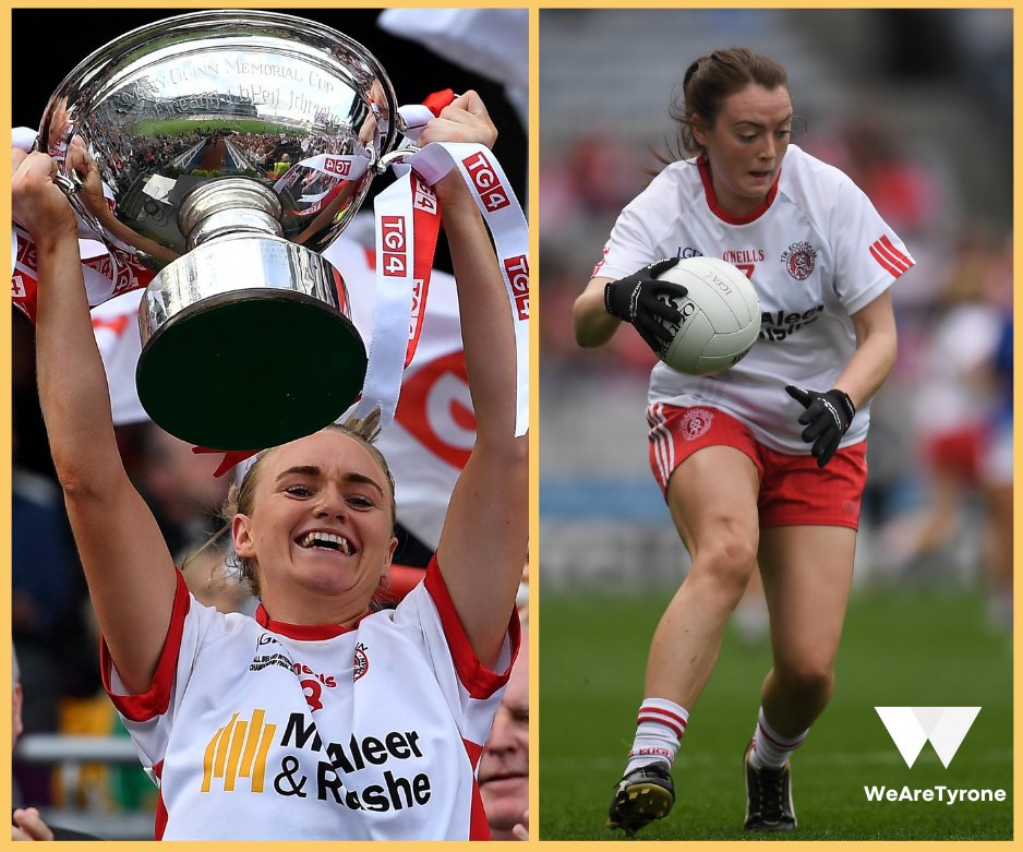 we_are_tyrone's tweet photo. Well done to Tyrone Ladies stalwarts Neamh Woods and Christiane Hunter, who have bowed out after long and distinguished careers with the intercounty side. https://t.co/GlSlk1F4so