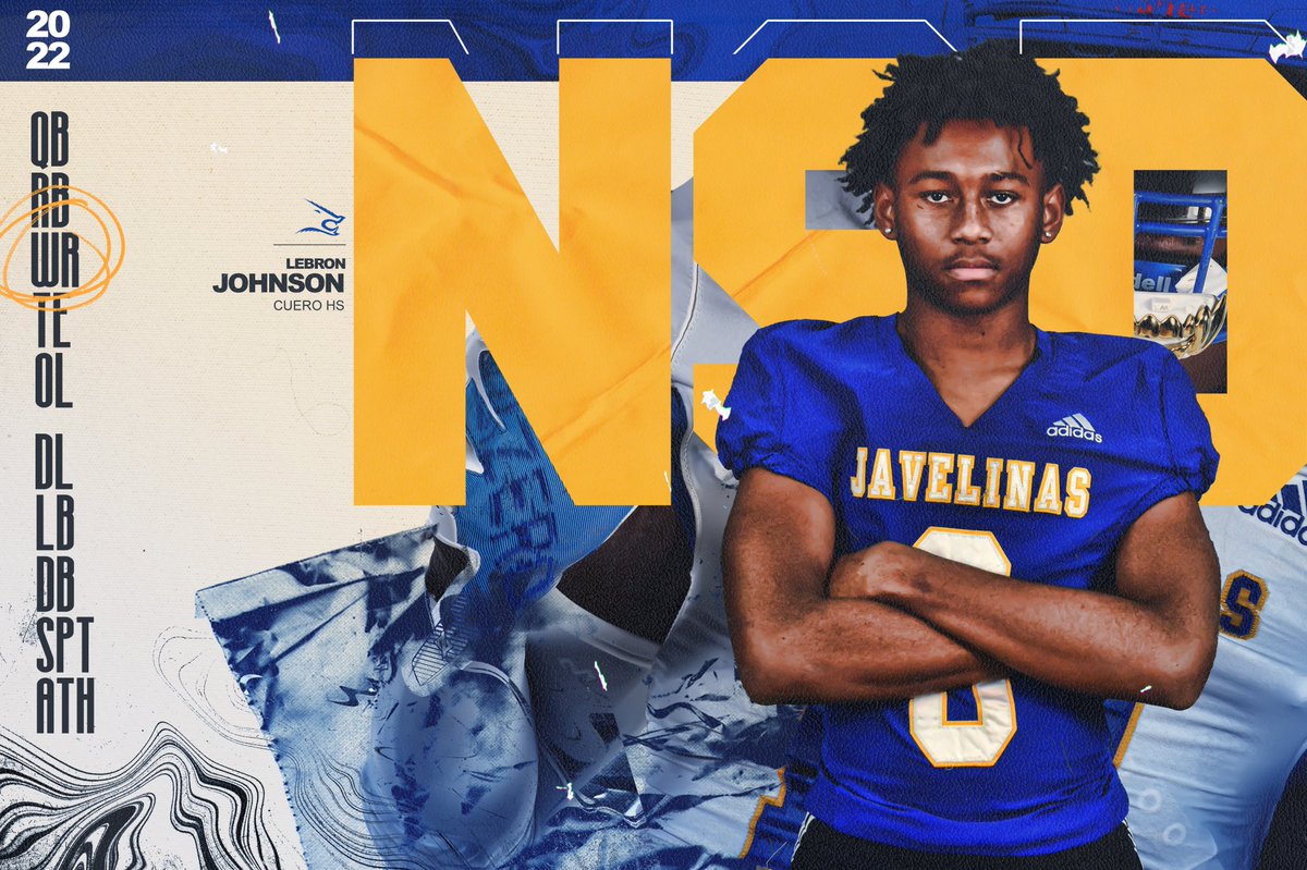Commit #️⃣2️⃣2️⃣ for Javelina Football:

Lebron Johnson - WR - Cuero HS - <a href="/LeBron_johnson3/">LeBron Johnson</a> 

#HOG22EASON | #NSD22