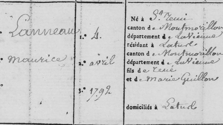 HistDeFeuilles's tweet photo. Je vous invite à la rencontre de Maurice Lanneau, conscrit de 1812 du canton de #Montmorillon, qui aurait pu échapper au service militaire si... #insolite #genealogie #AD86 https://t.co/lqiXMTH65D https://t.co/dtOkpHIzNF